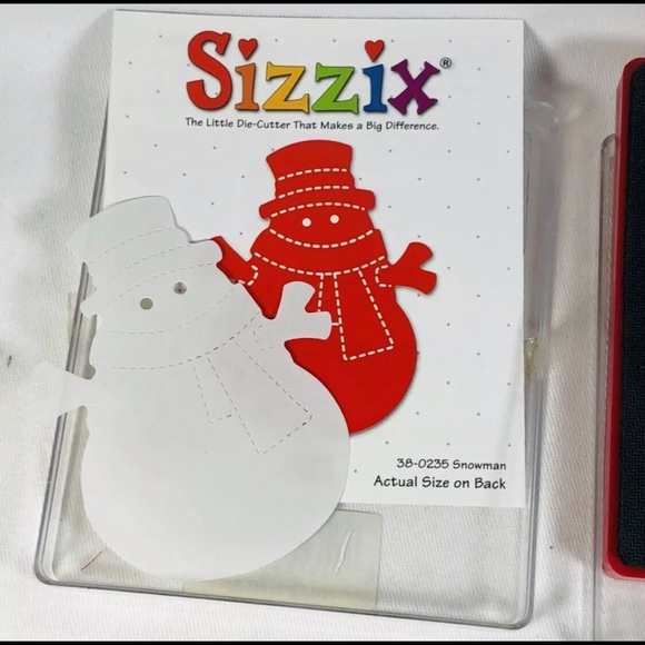 Sizzix Bigz Red Die Cutter Stitched Snowman Holiday Christmas Paper Crafts - Picture 7 of 7